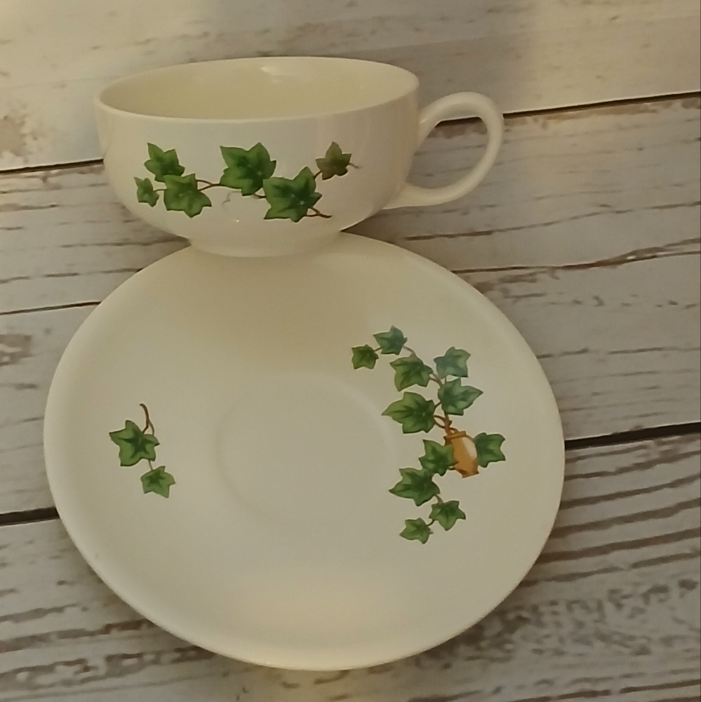 Vintage The Paden City Pottery Company Ivy Pattern Cup and Saucer Set